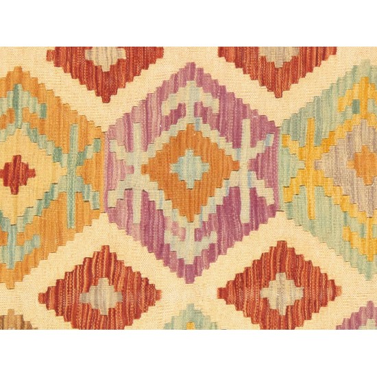 Pasargad Home Vintage Kilim Collection Multi Lamb's Wool Area Rug- 6' 7" X 9' 9"