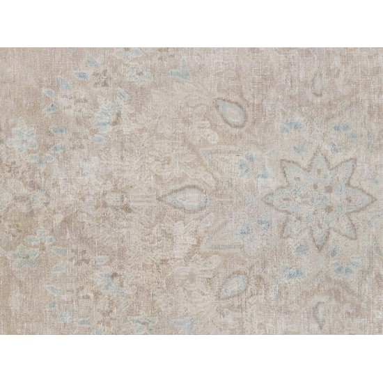 Pasargad Home Vintage Overdye Mocha Lamb's Wool Area Rug- 9' 7" X 12' 7"