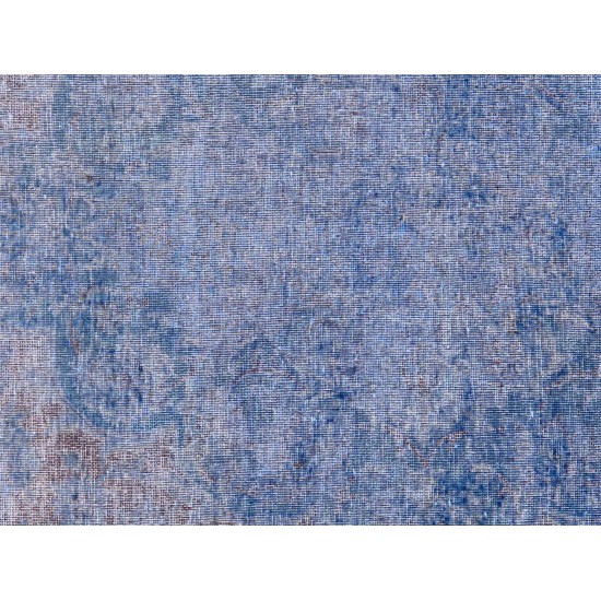 Pasargad Home Vintage Overdye Blue Lamb's Wool Area Rug-10' 1" X 12' 6"