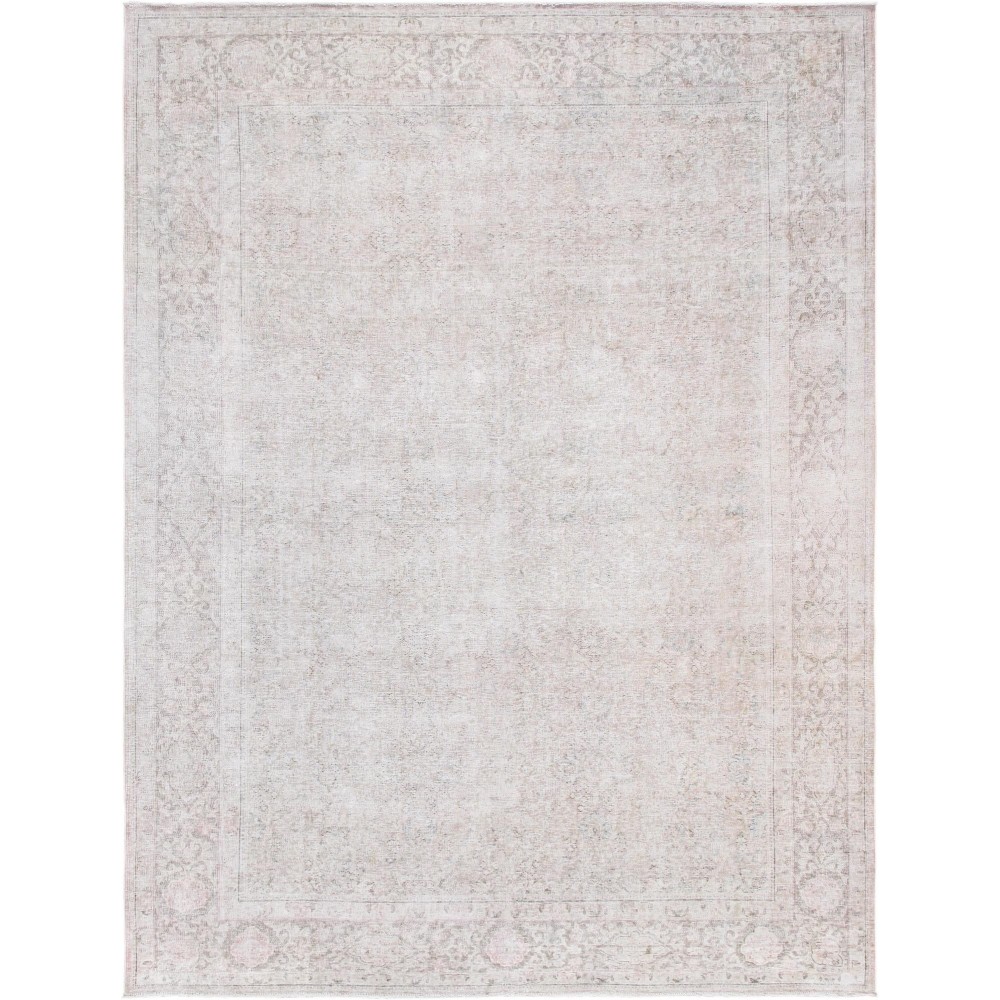 Pasargad Home Vintage Overdye Beige Lamb's Wool Area Rug- 9' 0" X 12' 2"