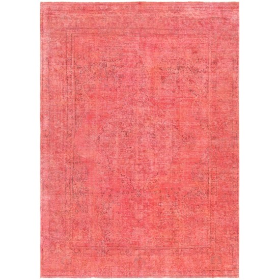 Pasargad Home Vintage Overdye Rust Lamb's Wool Area Rug- 8' 1" X 11' 3"