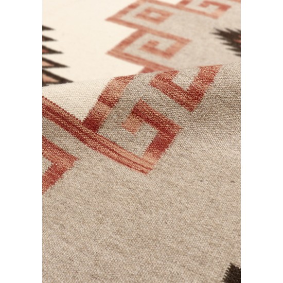 Pasargad Home Navajo Style Hand-Woven Wool Area Rug- 8' 1" X 9'10"