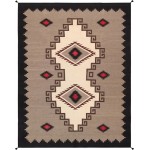 Pasargad Home Navajo-Style Hand-Woven Wool Area Rug- 9' 1" X 11'11"