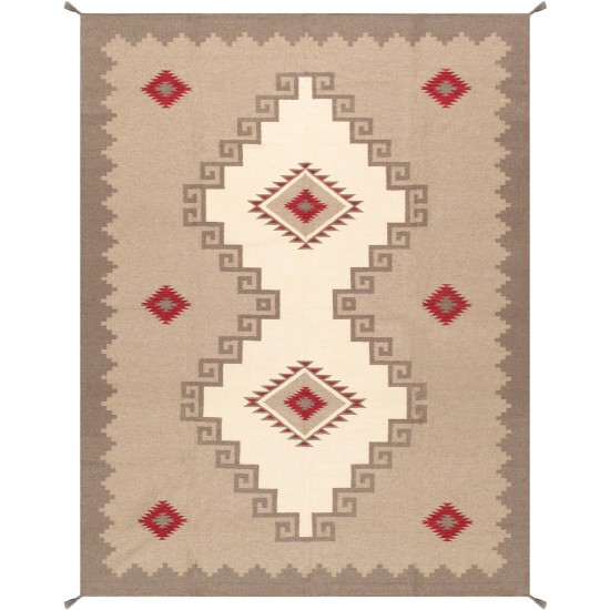 Pasargad Home Kilim Collection Hand-Woven Wool Area Rug- 9' 0" X 11'10"