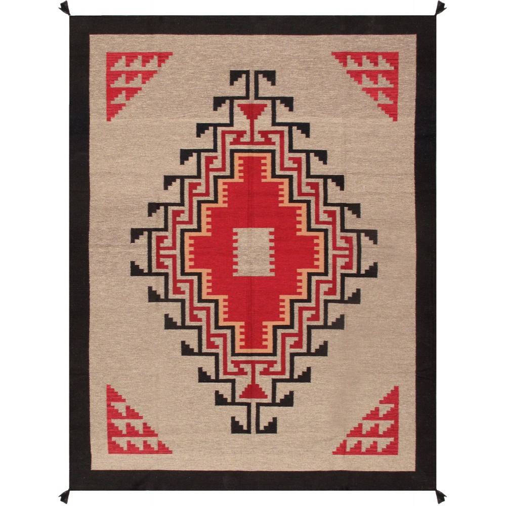 Pasargad Home Kilim Collection Hand-Woven Wool Area Rug- 9' 0" X 11' 9"