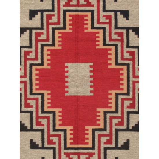 Pasargad Home Kilim Collection Hand-Woven Wool Area Rug- 9' 0" X 11' 9"