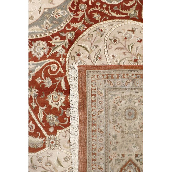 Pasargad Home Tabriz Hand-Knotted Silk & Wool Area Rug- 9'11" X 14' 0"