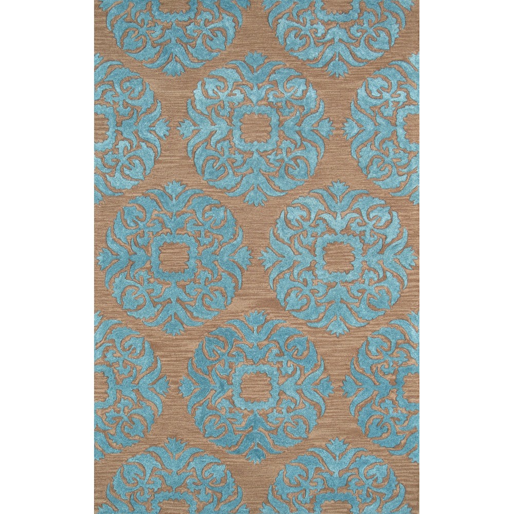 Pasargad Home Area Rug Transitiona Hand-Tufted Silk, Wool Brown 5' 0" X 8' 0"