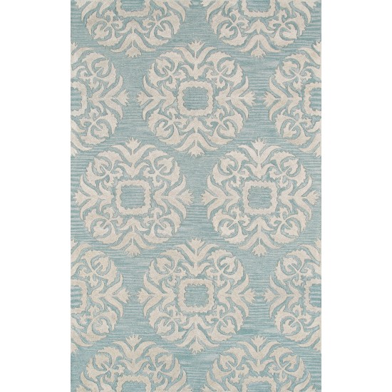 Transitiona Hand-TuftedViscose Silk & Wool Area Rug PBW-784GRN 5X8