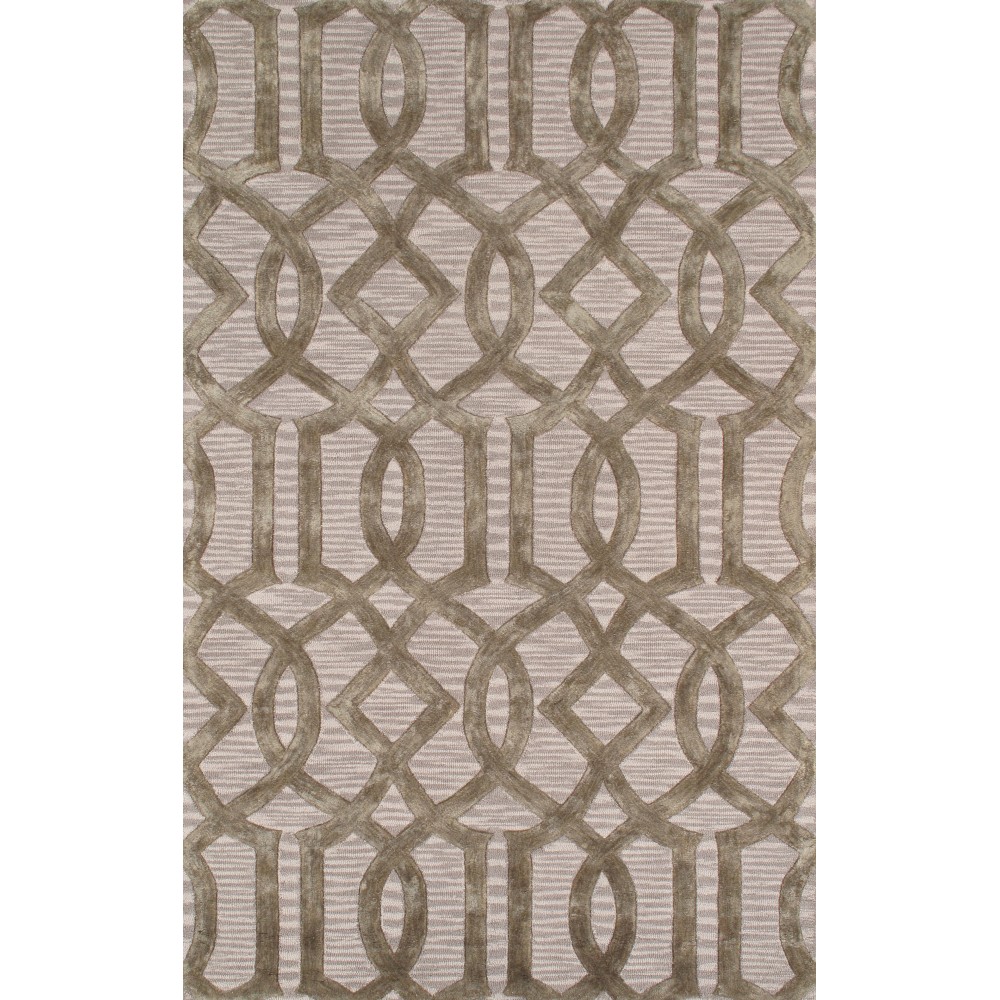 Pasargad Home Area Rug Transitiona Hand-Tufted Silk, Wool Beige 5' 0" X 8' 0"