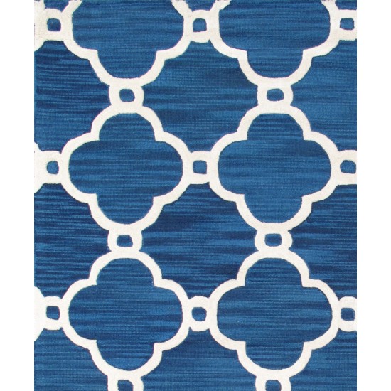 Pasargad Home Transitiona Hand-Tufted Lamb's Wool Area Rug- 4' 0" X 6' 0"