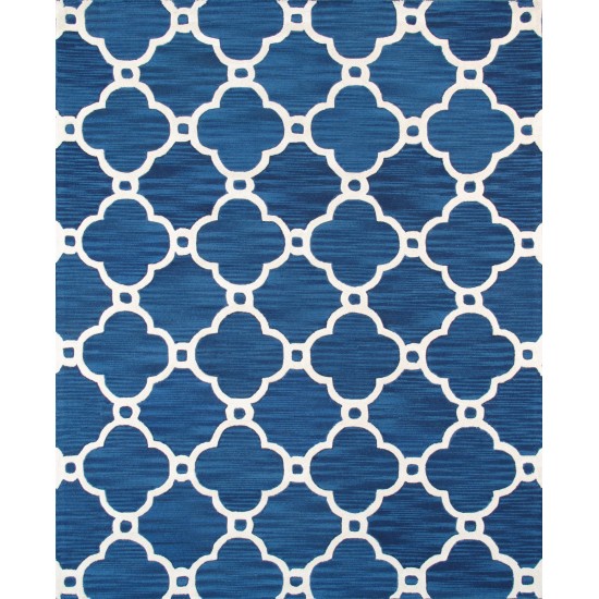 Pasargad Home Transitiona Hand-Tufted Lamb's Wool Area Rug- 5' 0" X 8' 0"