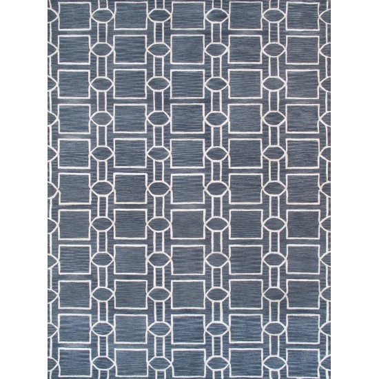 Pasargad Home Area Rug Transitiona Hand-Tufted Silk, Wool Grey 4' 0" X 6' 0"