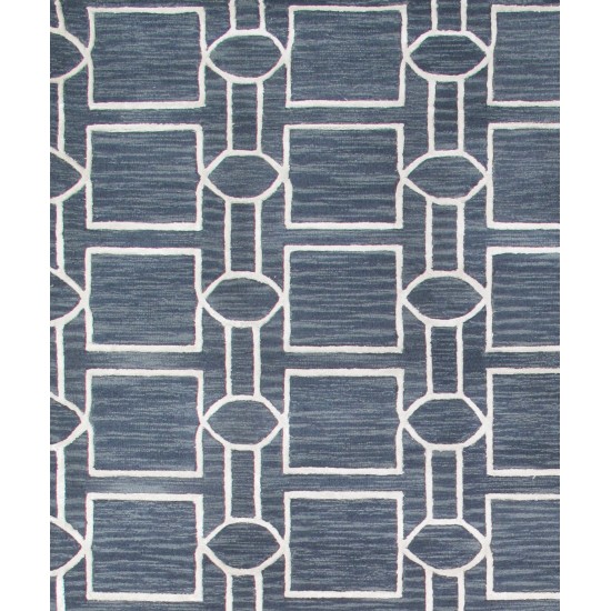 Pasargad Home Area Rug Transitiona Hand-Tufted Silk, Wool Grey 4' 0" X 6' 0"