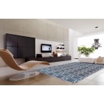 Pasargad Home Area Rug Transitiona Hand-Tufted Silk, Wool Grey 4' 0" X 6' 0"