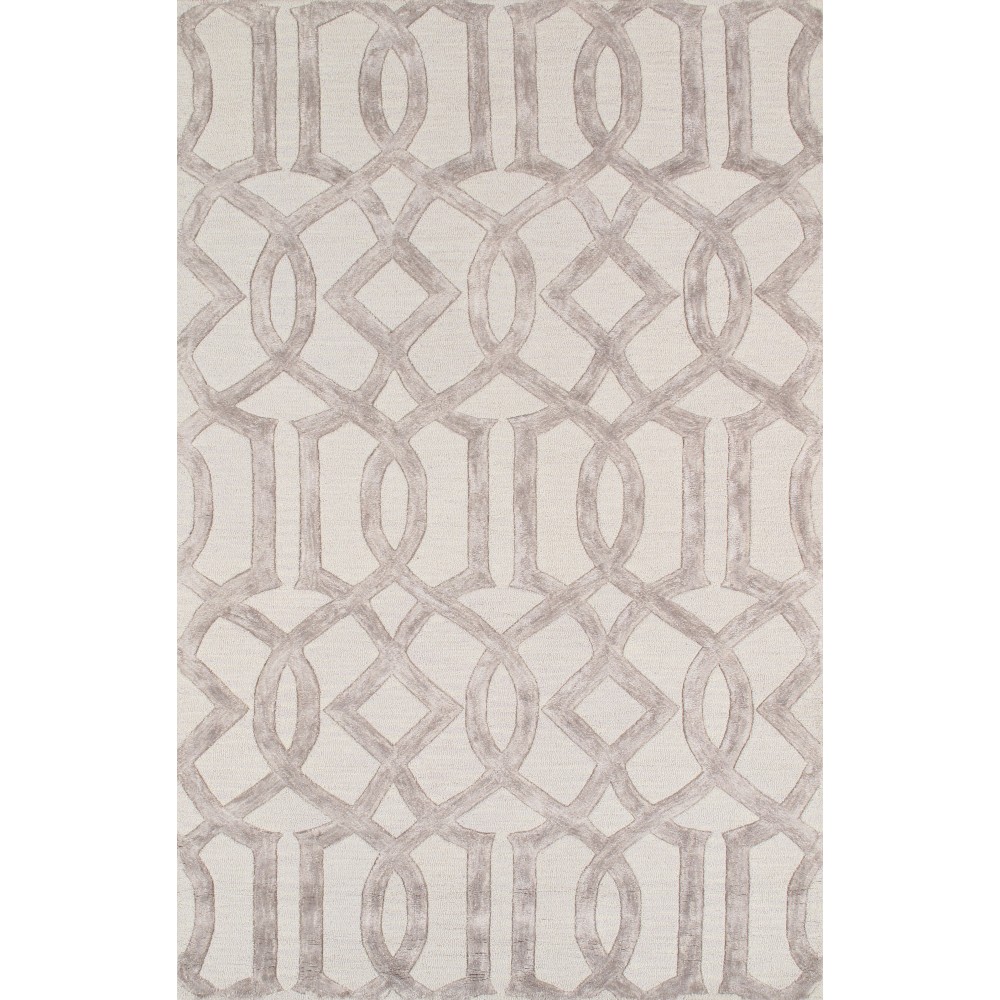 Pasargad Home Transitional Hand-Tufted Silk & Wool Area Rug- 5' 0" X 8' 0"