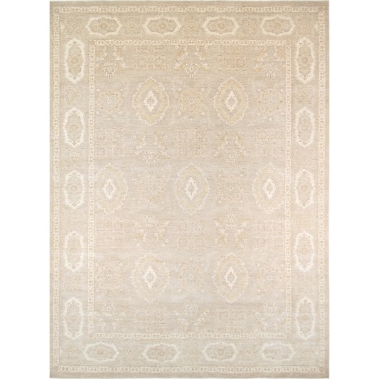 Pasargad Home Ferehan Collection Hand-Knotted Wool Area Rug- 8' 8" X 11' 9"