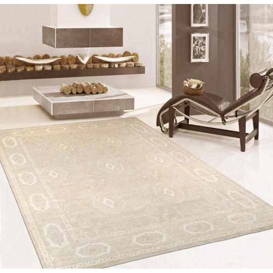 Pasargad Home Ferehan Collection Hand-Knotted Wool Area Rug- 8' 8" X 11' 9"