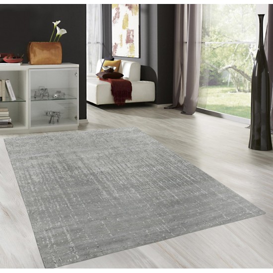 Pasargad Home Transitional Hand-Knotted Silk & Wool Area Rug- 7' 11" X 9' 8"