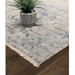 Pasargad Home Transitional Hand-Knotted Silk & Wool Area Rug- 7'11" X 9'10"