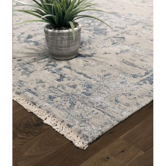 Pasargad Home Transitional Hand-Knotted Silk & Wool Area Rug- 7'11" X 9'10"