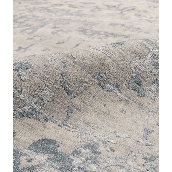 Pasargad Home Transitional Hand-Knotted Silk & Wool Area Rug- 7'11" X 9'10"