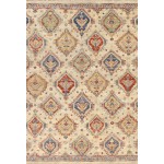 Pasargad Home Area Rug Heriz Hand-Knotted Wool Ivory 8' 0" X 10' 0"