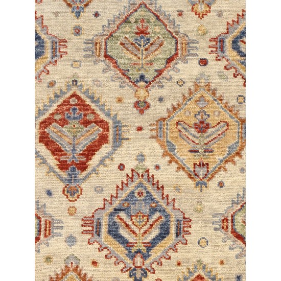 Pasargad Home Area Rug Heriz Hand-Knotted Wool Ivory 8' 0" X 10' 0"