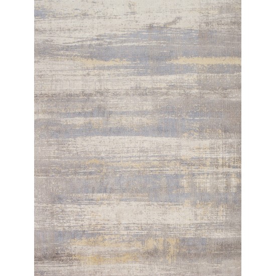 Area Rug Modern Hand-Loomed Silk, wool, cotton Ivory 8' 0" X 10' 0"