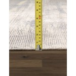 Area Rug Modern Hand-Loomed Silk, wool, cotton Ivory 8' 0" X 10' 0"