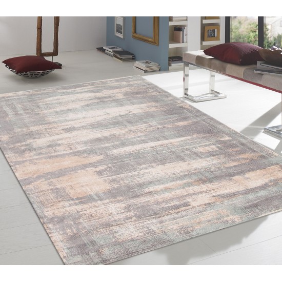 Modern Hand-Loomed Bamboo Silk & Wool Area Rug- 8' 0" X 10' 0" PEL-46v 8x10