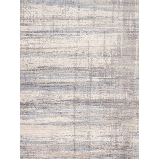 Pasargad Home Area Rug Modern Hand-Loomed Silk, wool Silver 6' 0" X 9' 0"