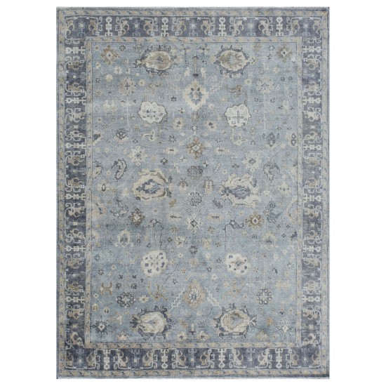 Pasargad Home Oushak Collection Hand-Knotted Wool Area Rug- 9' 2" X 11'10"