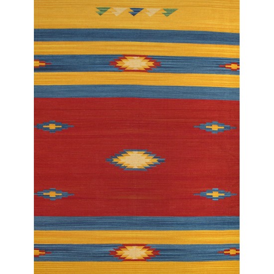 Pasargad Home Anatolian Kilim Collection Hand Woven Cotton Area Rug-4x6