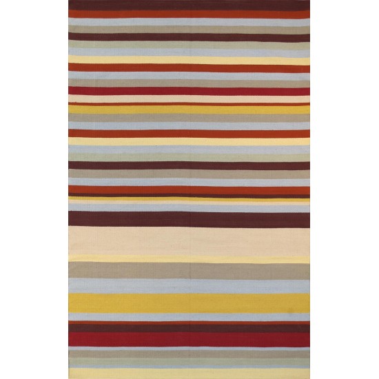 Pasargad Home Anatolian Collection Hand-Woven Cotton Area Rug- 5' 0" X 8' 0"