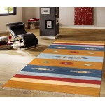 Pasargad Home Area Rug Anatolian Hand-Woven Copper Multi 4' 0" X 6' 0"