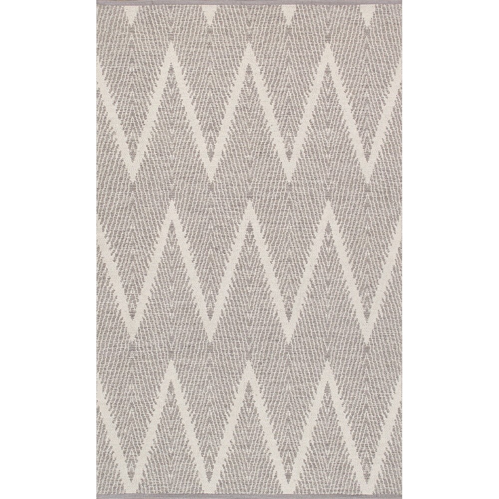 Pasargad Home Area Rug Simplicity Hand-Woven Cotton Grey 4' 0" X 6' 0"