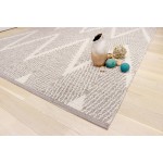 Pasargad Home Area Rug Simplicity Hand-Woven Cotton Grey 4' 0" X 6' 0"