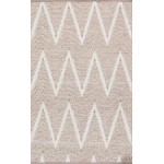 Pasargad Home Area Rug Simplicity Hand-Woven Cotton Beige 4' 0" X 6' 0"