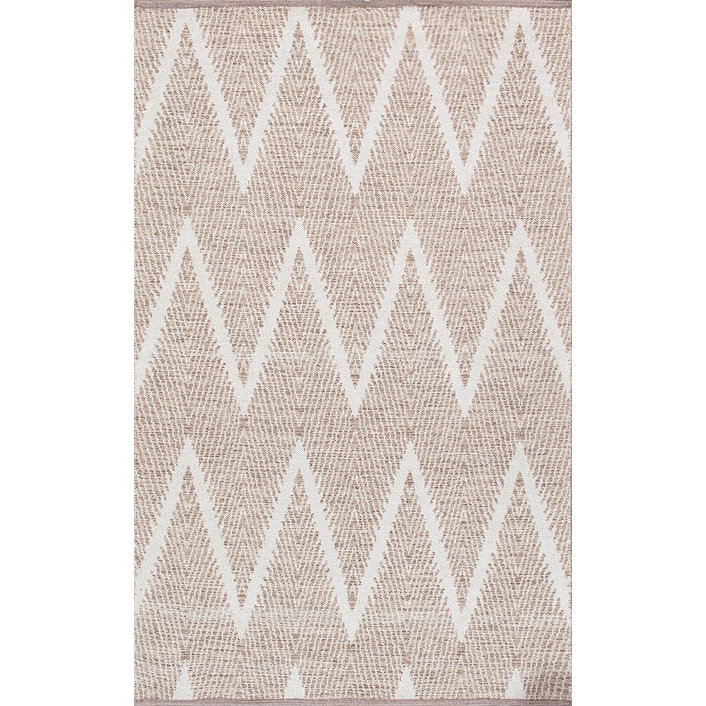 Pasargad Home Area Rug Simplicity Hand-Woven Cotton Beige 4' 0" X 6' 0"