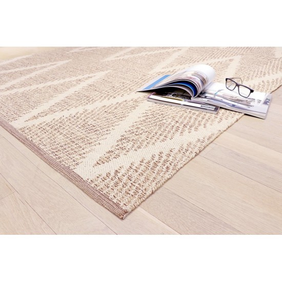 Pasargad Home Area Rug Simplicity Hand-Woven Cotton Beige 4' 0" X 6' 0"