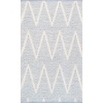 Pasargad Home Area Rug Simplicity Hand-Woven Cotton Aqua 4' 0" X 6' 0"