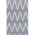 Pasargad Home Area Rug Simplicity Hand-Woven Cotton Navy 4' 0" X 6' 0"