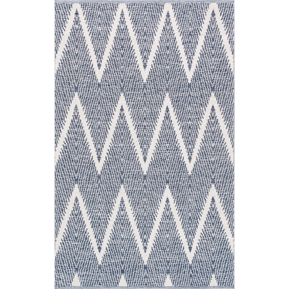 Pasargad Home Area Rug Simplicity Hand-Woven Cotton Navy 8' 0" X 10' 0"