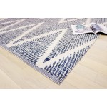 Pasargad Home Area Rug Simplicity Hand-Woven Cotton Navy 8' 0" X 10' 0"