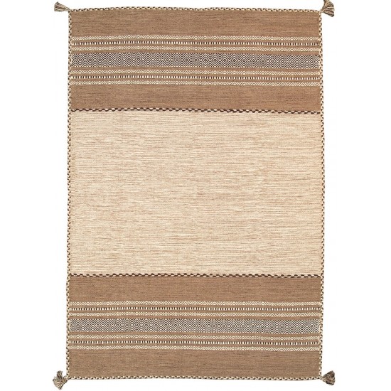 Pasargad Home Kilim Collection Hand-Woven Lamb's Wool Area Rug- 5' 2" X 7' 6"