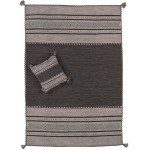 Pasargad Home Area Rug Kilim Hand-Woven Lamb's Wool Grey 8' 0" X 10' 0"