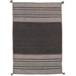 Pasargad Home Area Rug Kilim Hand-Woven Lamb's Wool Grey 8' 0" X 10' 0"