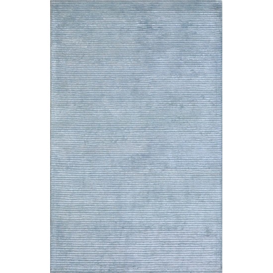 Pasargad Home Edgy Collection Hand-Tufted Silk & Wool Area Rug (10' x 14', Blue)