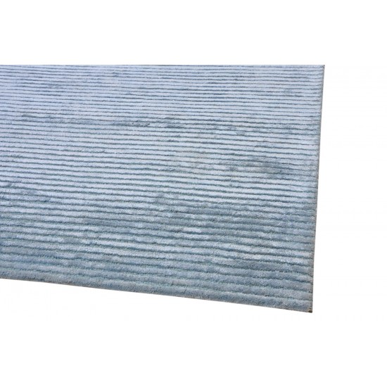 Pasargad Home Edgy Collection Hand-Tufted Silk & Wool Area Rug (10' x 14', Blue)